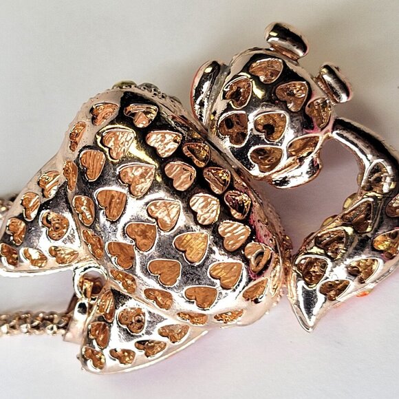 Fox Pendant Necklace Orange Animal Pendant Long Necklace Orange Crystal Pendants - Picture 11 of 12